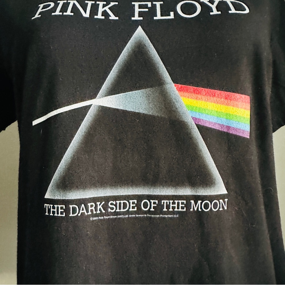 PINK FLOYD Prism Dark Side of the Moon Black T-SHIRT sz S